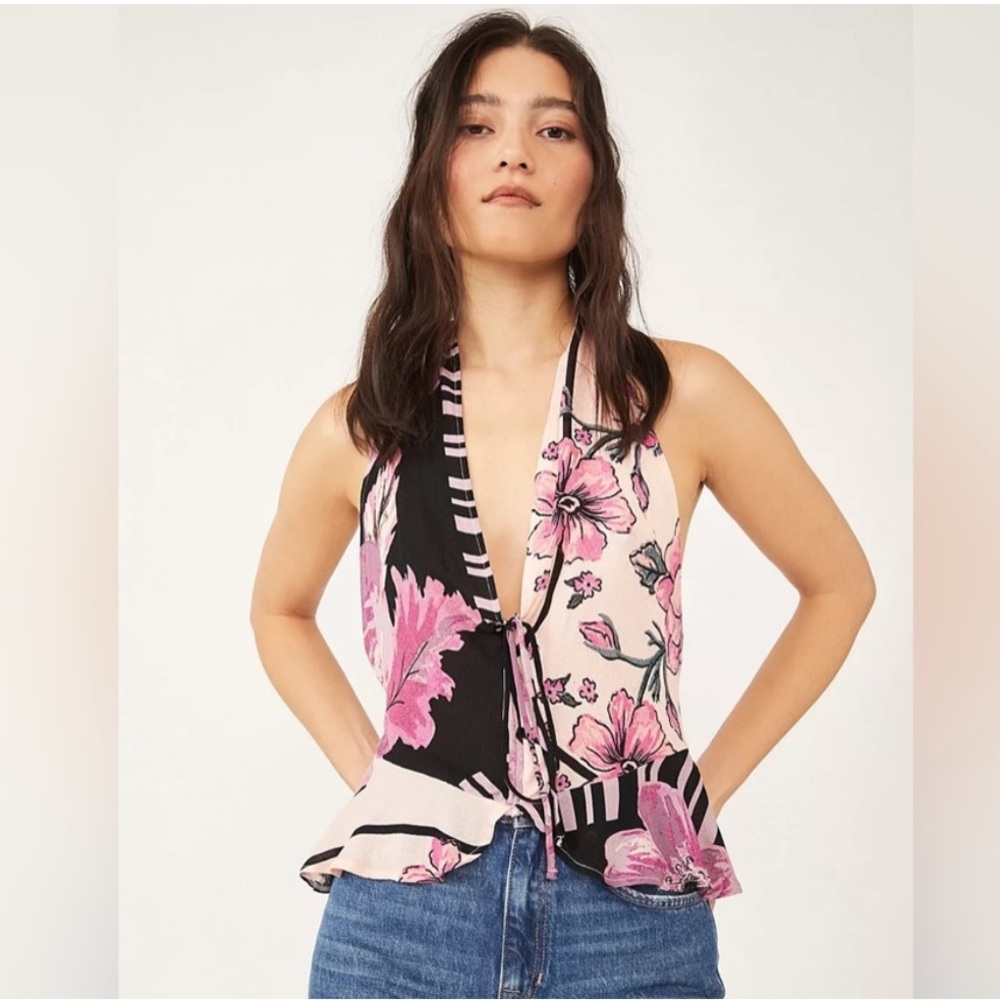 FREE People Hot Tropics Top Dark Combo Revolve XS S - Picture 2 of 5